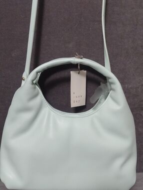 a new day Pastel Mint Shoulder Bag Detachable Crossbody Strap